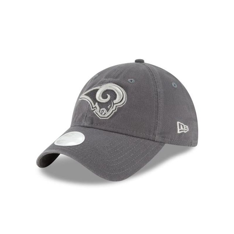 NFL Los Angeles Rams Womens Preferred Pick 9Twenty Adjustable (UYN0771) - Grey New Era Caps